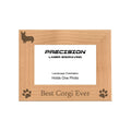Best Corgi Ever Picture Frame, Engraved Natural Wood Photo Frame, 4x6 5x7 8x10, Pet Frames
