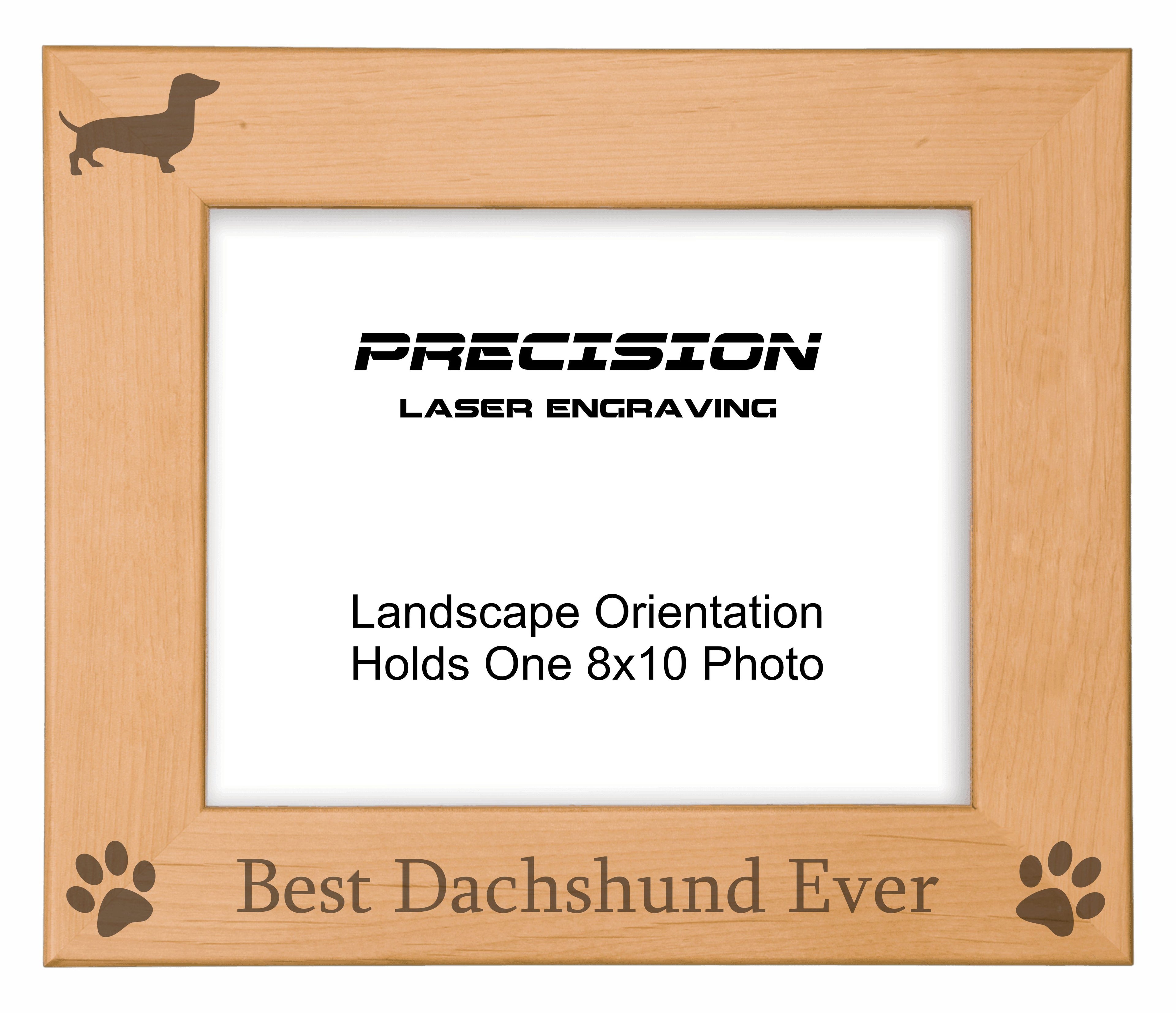 Best Dachshund Ever Picture Frame, Engraved Natural Wood Photo Frame, 4x6 5x7 8x10, Pet Frames