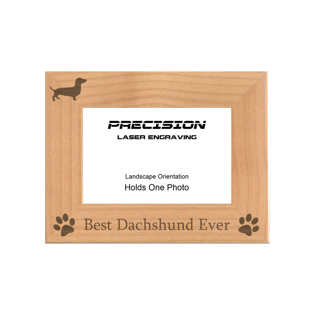 Best Dachshund Ever Picture Frame, Engraved Natural Wood Photo Frame, 4x6 5x7 8x10, Pet Frames