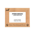 Best Dachshund Ever Picture Frame, Engraved Natural Wood Photo Frame, 4x6 5x7 8x10, Pet Frames