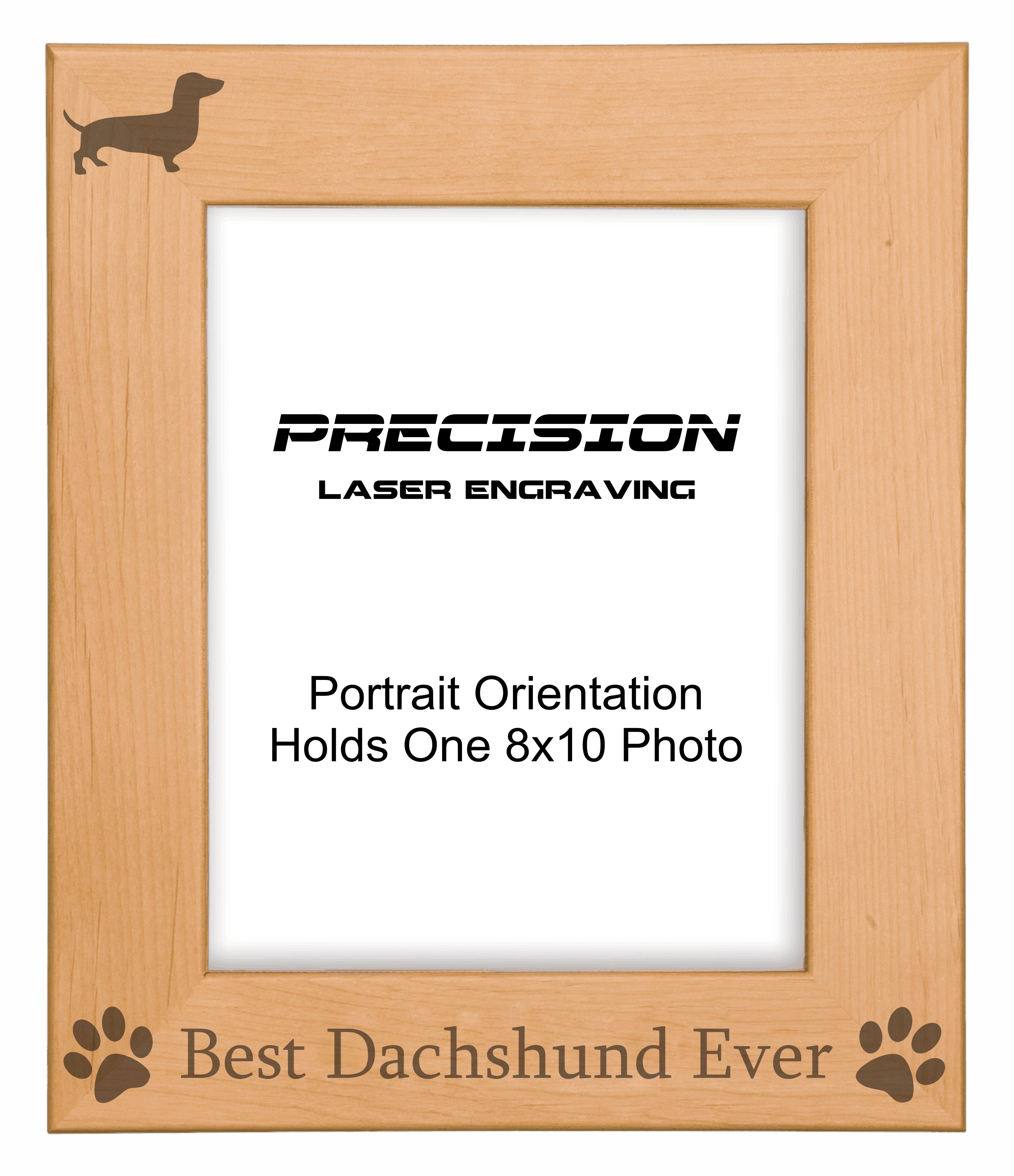 Best Dachshund Ever Picture Frame, Engraved Natural Wood Photo Frame, 4x6 5x7 8x10, Pet Frames