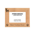 Best Yorkie Ever Picture Frame, Engraved Natural Wood Photo Frame, 4x6 5x7 8x10, Pet Frames