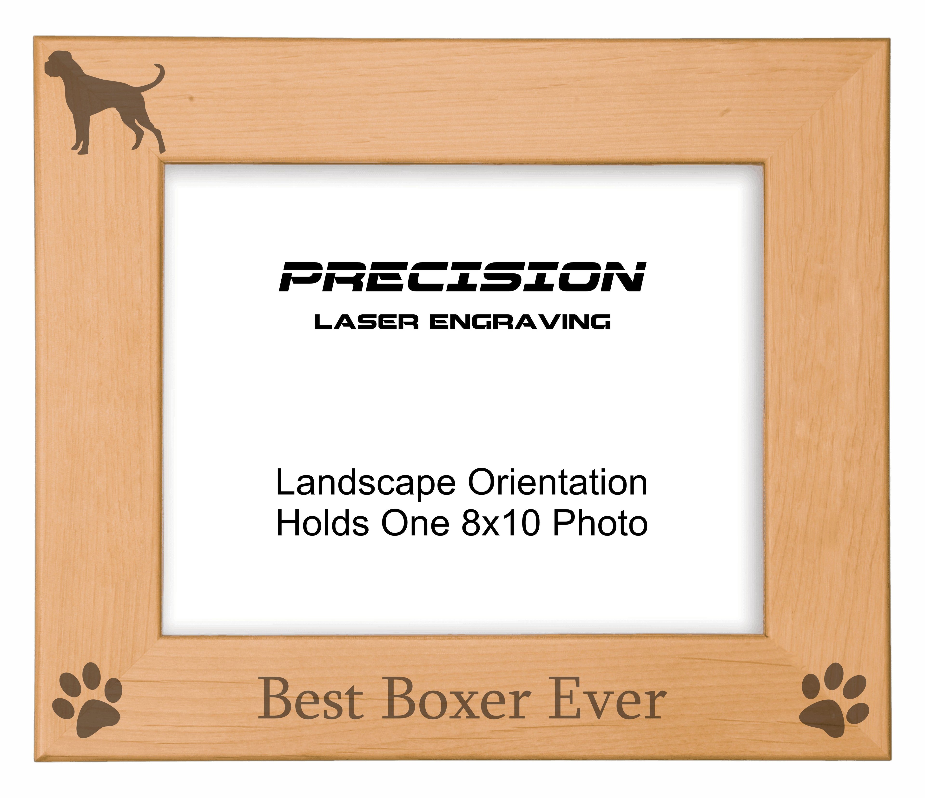 Best Boxer Ever Picture Frame, Engraved Natural Wood Photo Frame, 4x6 5x7 8x10, Pet Frames