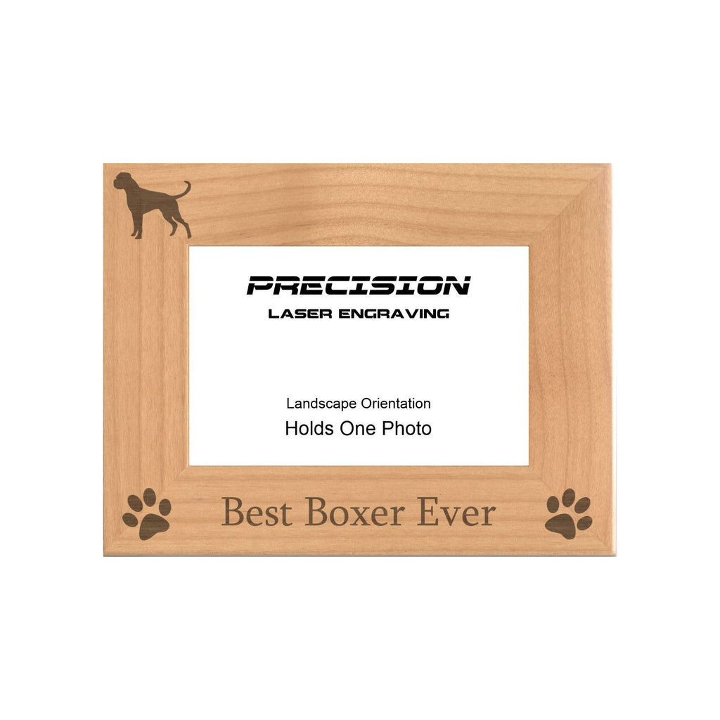 Best Boxer Ever Picture Frame, Engraved Natural Wood Photo Frame, 4x6 5x7 8x10, Pet Frames