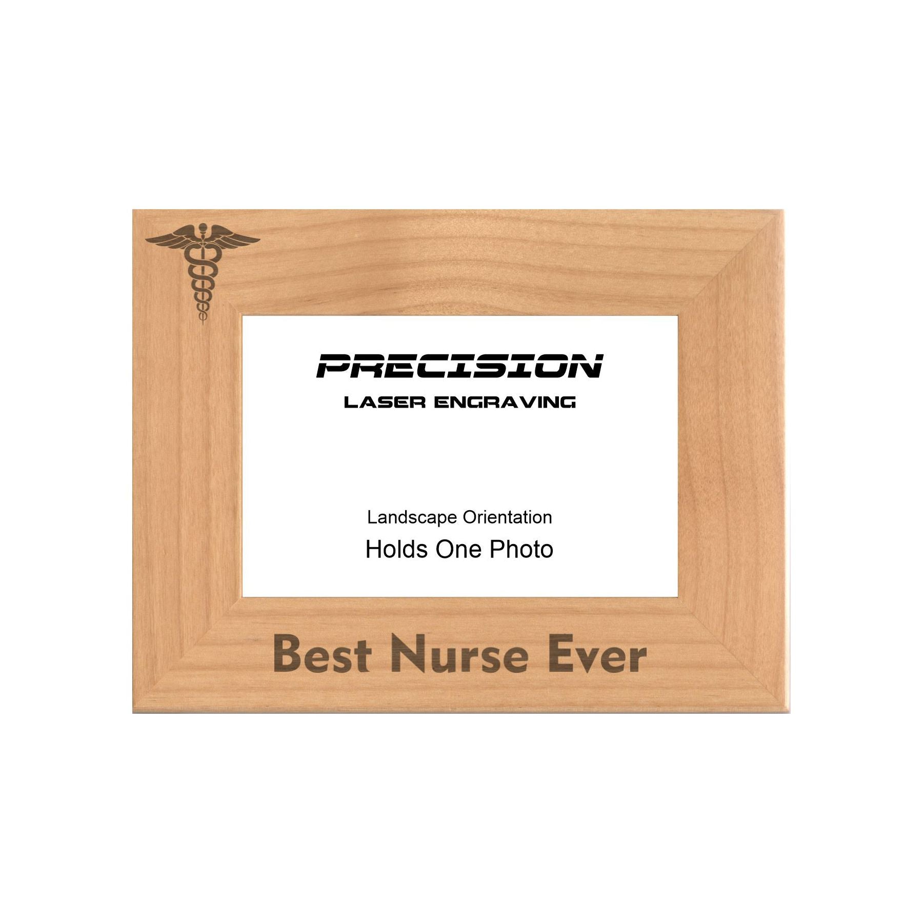 Best Nurse Ever Picture Frame, Engraved Natural Wood Photo Frame, 4x6 5x7 8x10, Nurse Gift