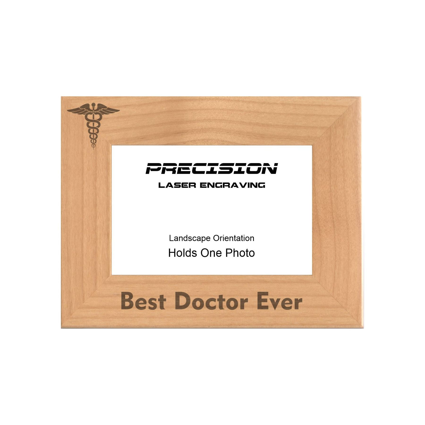Best Doctor Ever Picture Frame, Engraved Natural Wood Photo Frame, 4x6 5x7 8x10, Doctor Gift