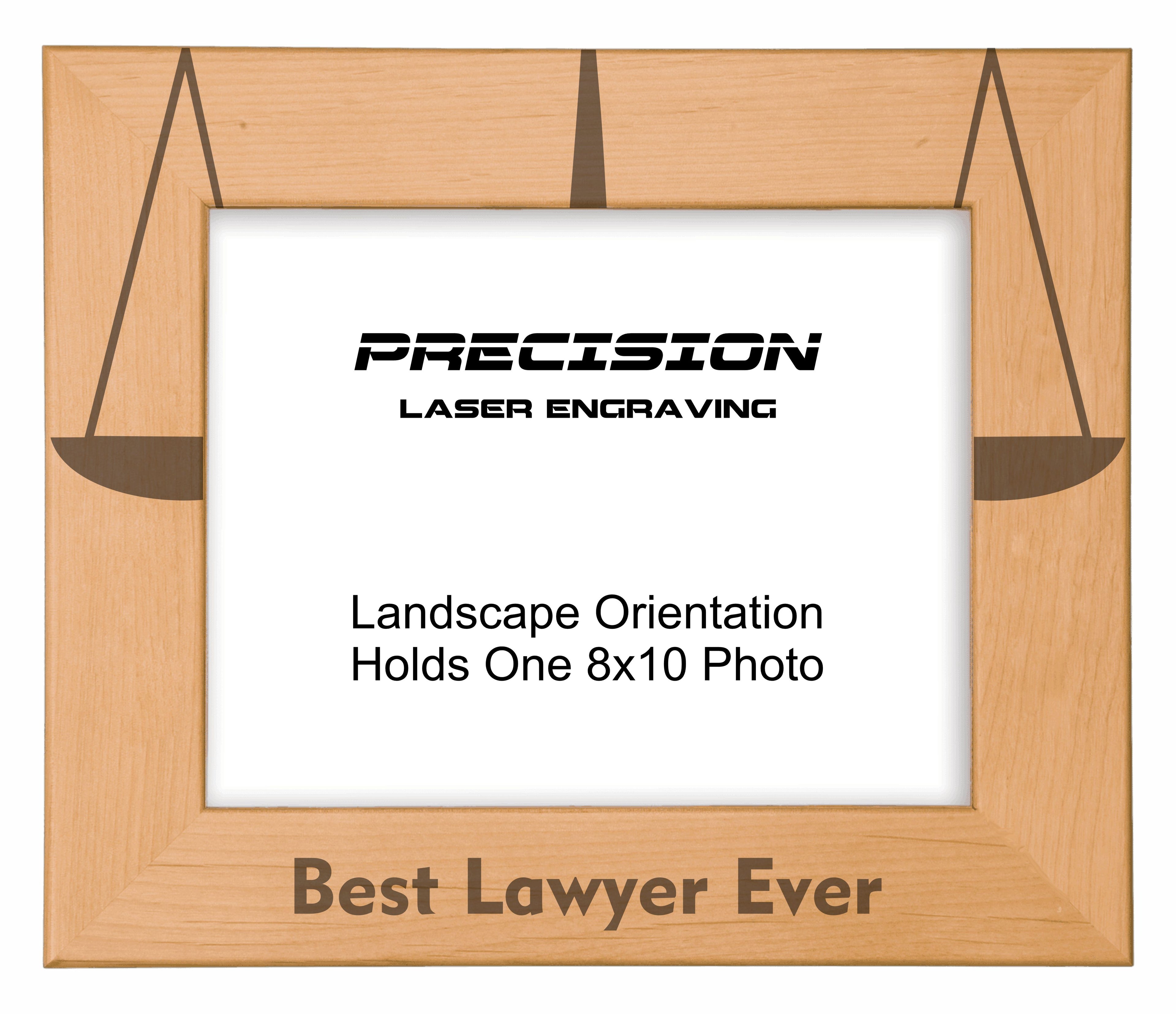 Best Lawyer Ever Picture Frame, Engraved Natural Wood Photo Frame, 4x6 5x7 8x10, Attorney Gift