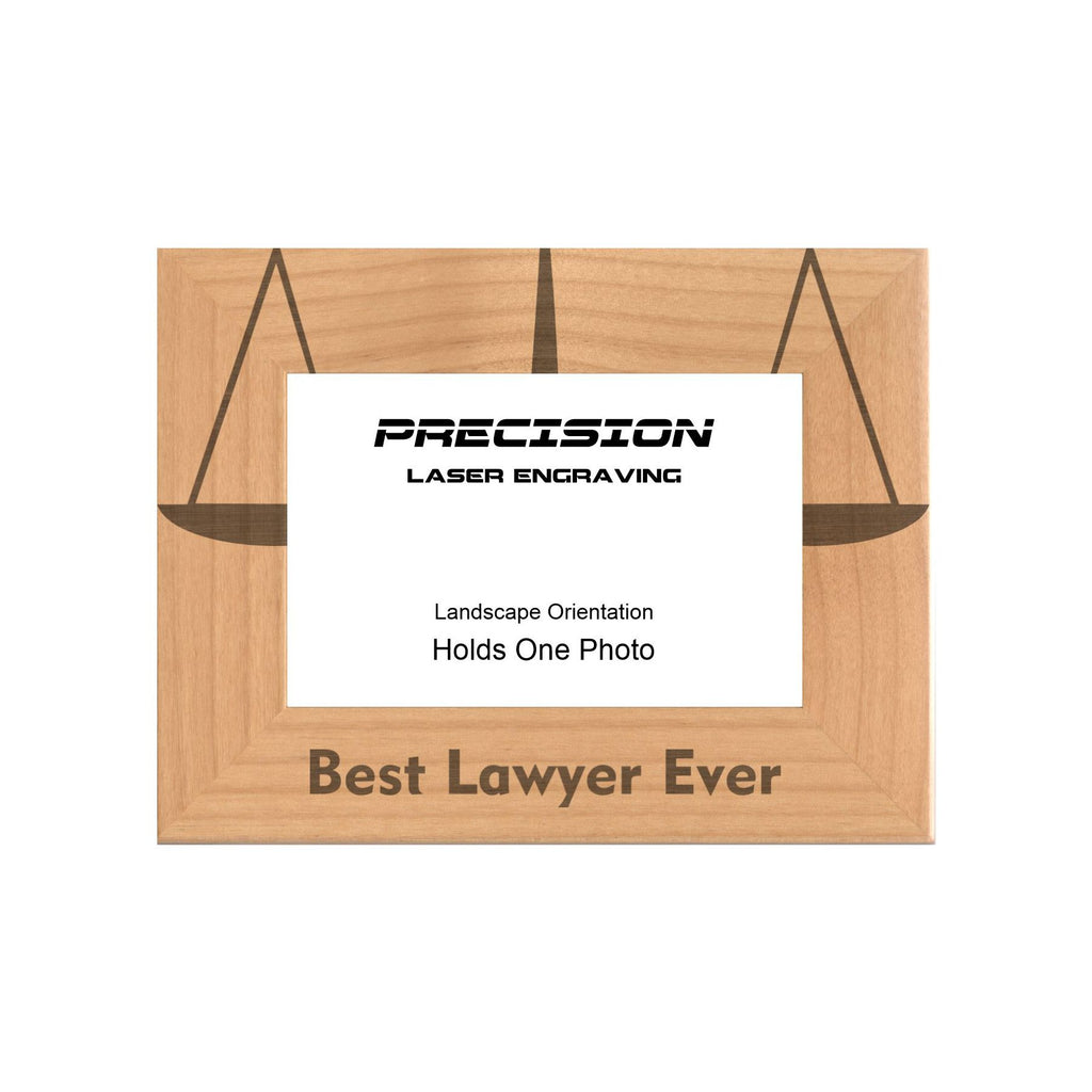 Best Lawyer Ever Picture Frame, Engraved Natural Wood Photo Frame, 4x6 5x7 8x10, Attorney Gift