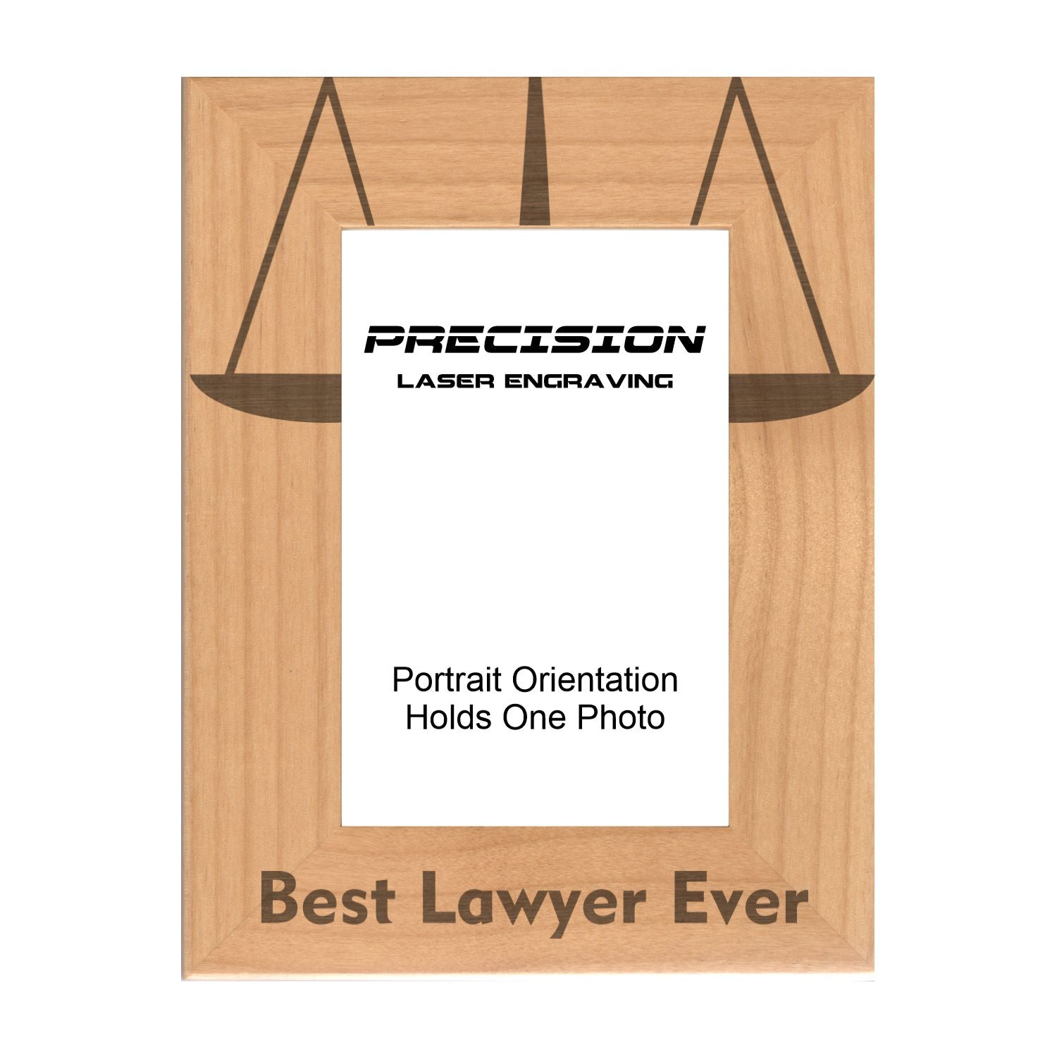 Best Lawyer Ever Picture Frame, Engraved Natural Wood Photo Frame, 4x6 5x7 8x10, Attorney Gift