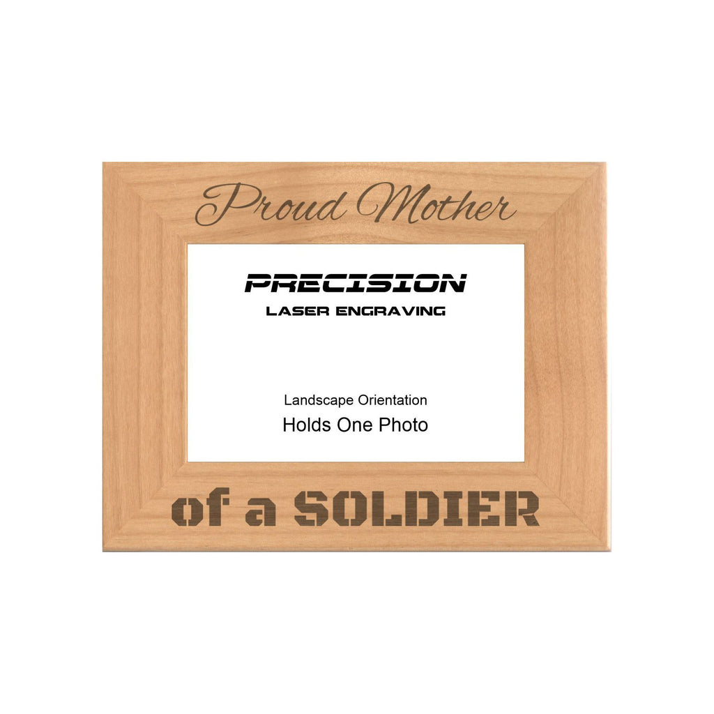 Proud Mother of a Soldier Picture Frame, Engraved Natural Wood Photo Frame, 4x6 5x7 8x10, Military Gift