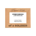 Proud Wife of a Soldier Picture Frame, Engraved Natural Wood Photo Frame, 4x6 5x7 8x10, Military Gift