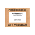 Proud Husband of a Veteran Picture Frame, Engraved Natural Wood Photo Frame, 4x6 5x7 8x10, Military Gift