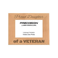 Proud Daughter of a Veteran Picture Frame, Engraved Natural Wood Photo Frame, 4x6 5x7 8x10, Military Gift