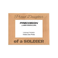 Proud Daughter of a Soldier Picture Frame, Engraved Natural Wood Photo Frame, 4x6 5x7 8x10, Military Gift