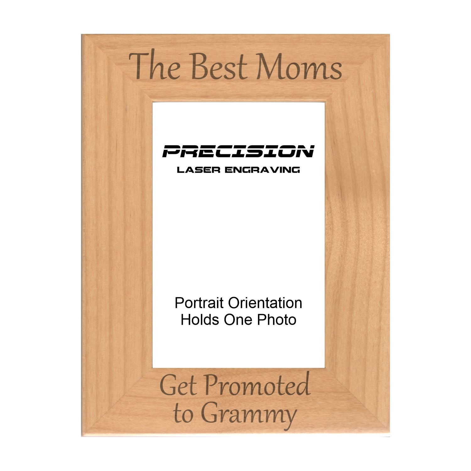 Best Moms Get Promoted to Grammy Picture Frame, Engraved Natural Wood Photo Frame, 4x6 5x7 8x10, Grandma Gift