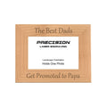 Best Dads Get Promoted to Papa Picture Frame, Engraved Natural Wood Photo Frame, 4x6 5x7 8x10, Grandpa Gift
