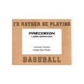 Rather Be Playing Baseball Picture Frame, Engraved Natural Wood Photo Frame, 4x6 5x7 8x10, Sports Frames