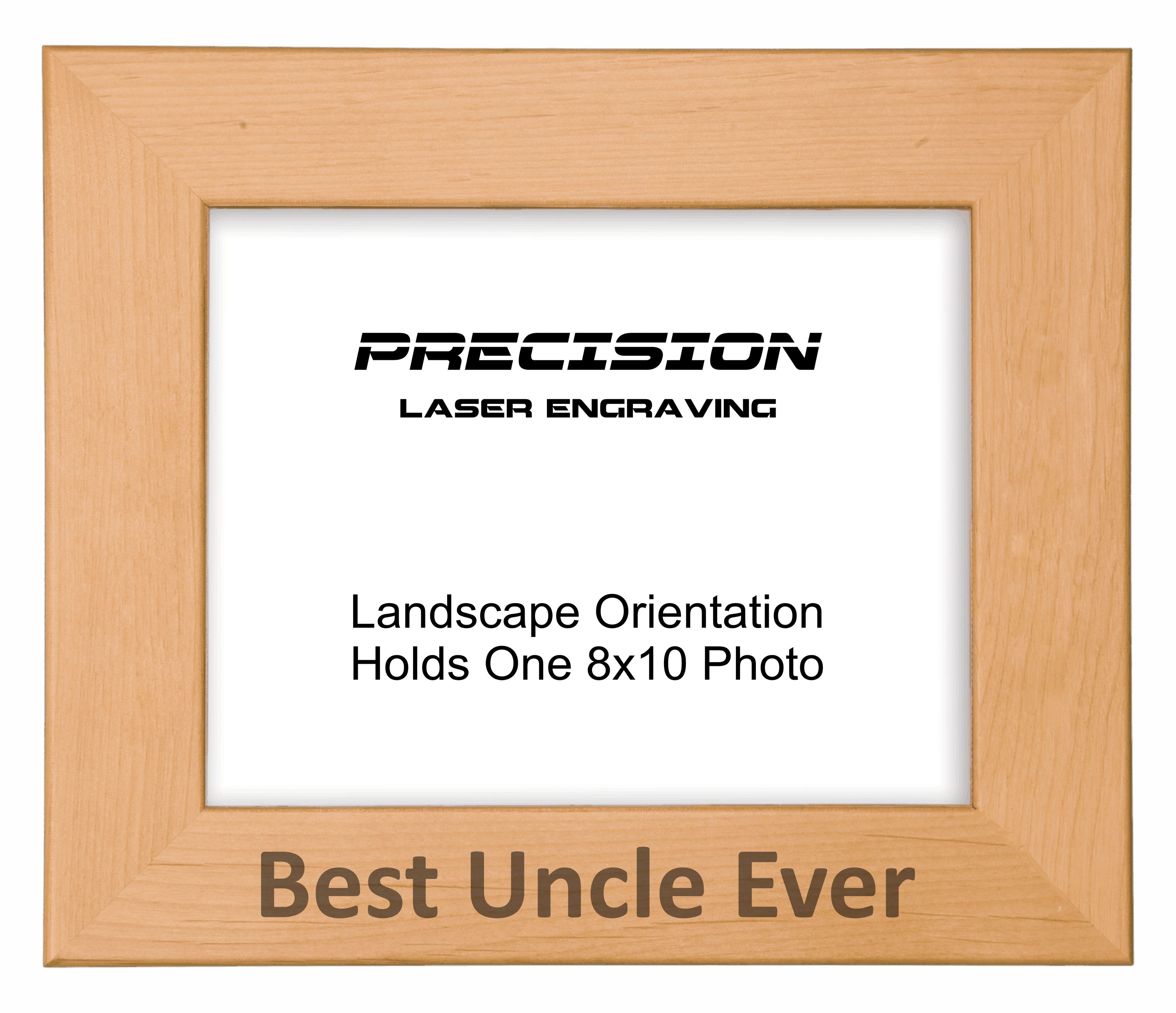 Best Uncle Ever Picture Frame, Engraved Natural Wood Photo Frame, 4x6 5x7 8x10