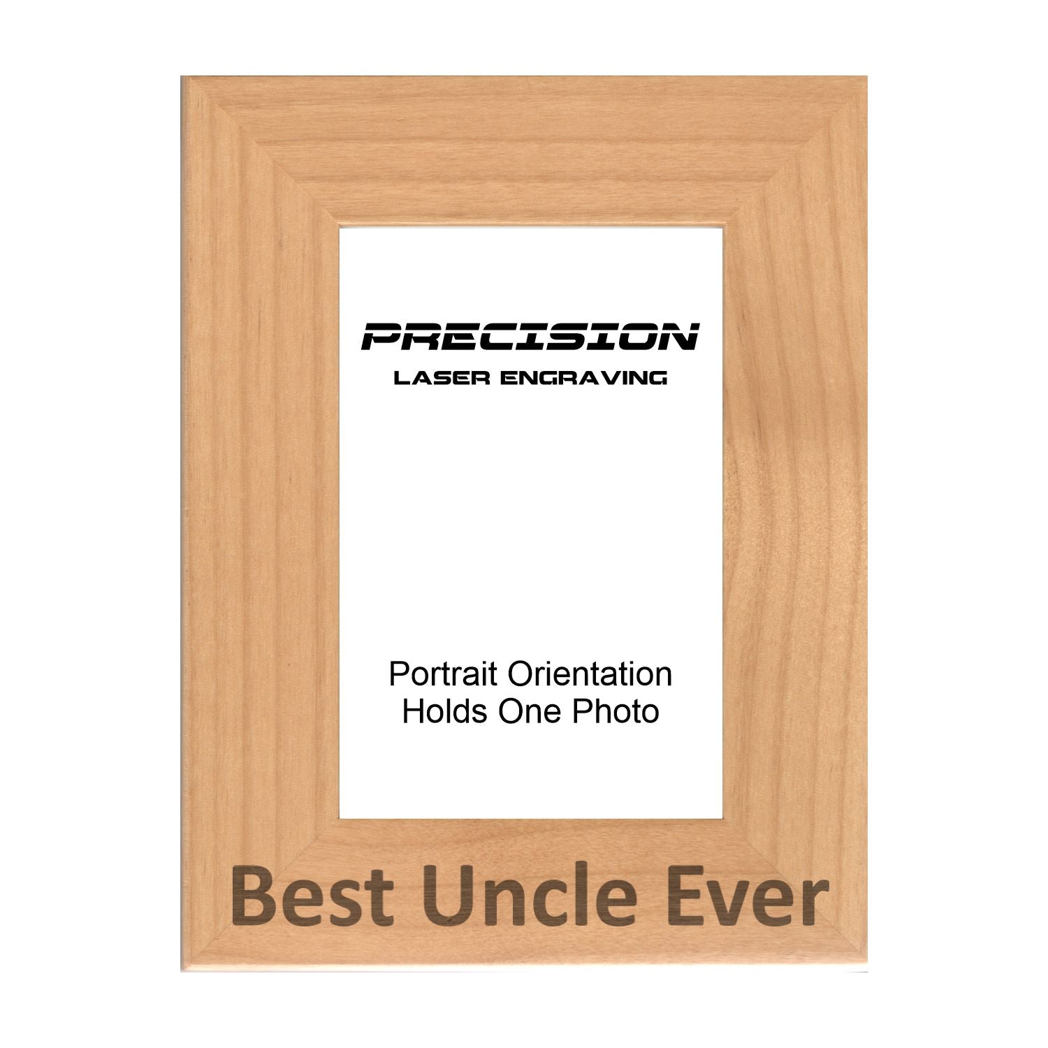 Best Uncle Ever Picture Frame, Engraved Natural Wood Photo Frame, 4x6 5x7 8x10