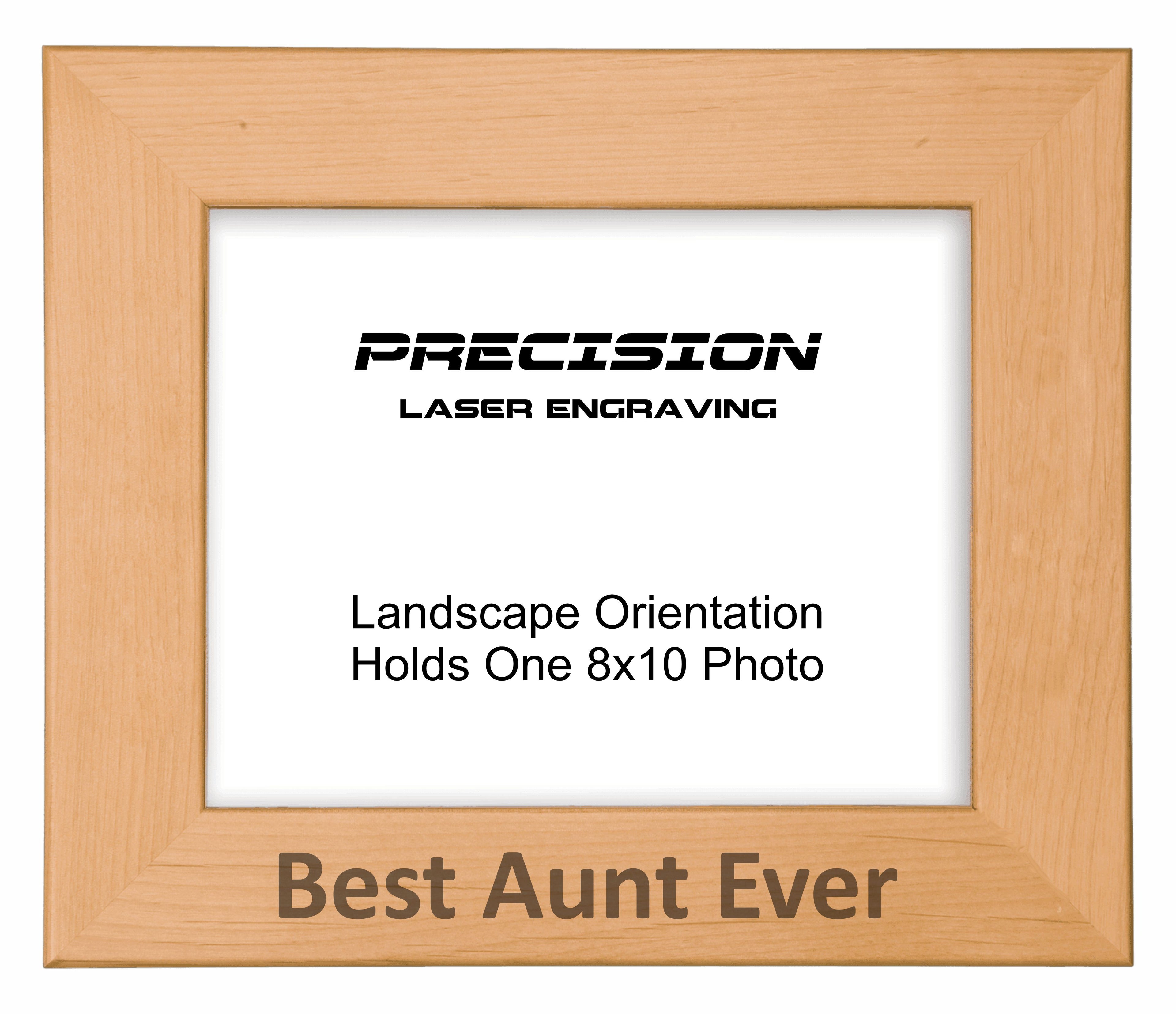 Best Aunt Ever Picture Frame, Engraved Natural Wood Photo Frame, 4x6 5x7 8x10