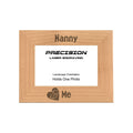Nanny and Me Heart Picture Frame, Engraved Natural Wood Photo Frame, 4x6 5x7 8x10, Grandma Gift