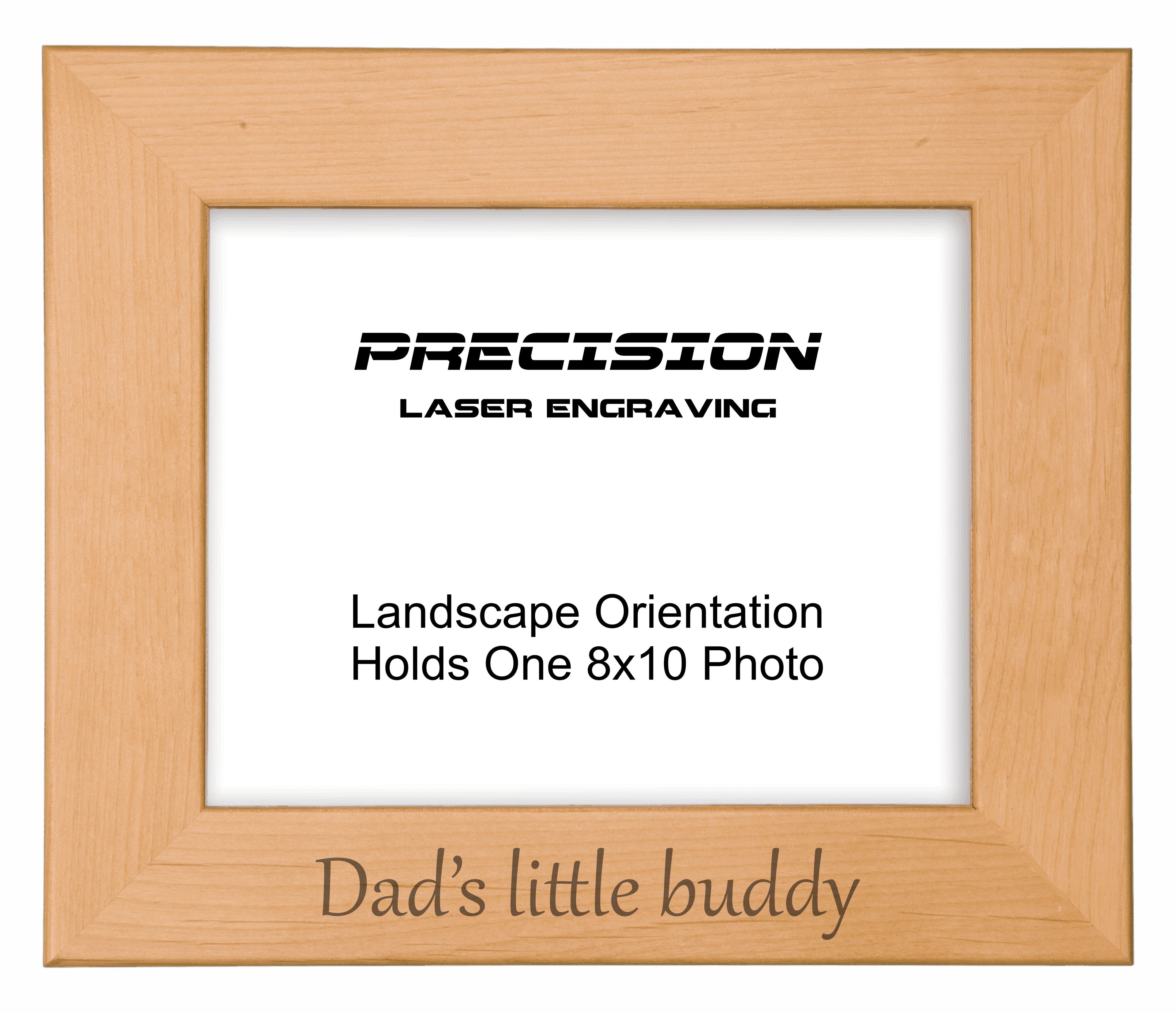 Dad's Little Buddy Picture Frame, Engraved Natural Wood Photo Frame, 4x6 5x7 8x10, Dad Gift
