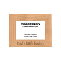 Dad's Little Buddy Picture Frame, Engraved Natural Wood Photo Frame, 4x6 5x7 8x10, Dad Gift
