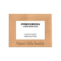 Papa's Little Buddy Picture Frame, Engraved Natural Wood Photo Frame, 4x6 5x7 8x10