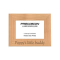 Poppy's Little Buddy Picture Frame, Engraved Natural Wood Photo Frame, 4x6 5x7 8x10