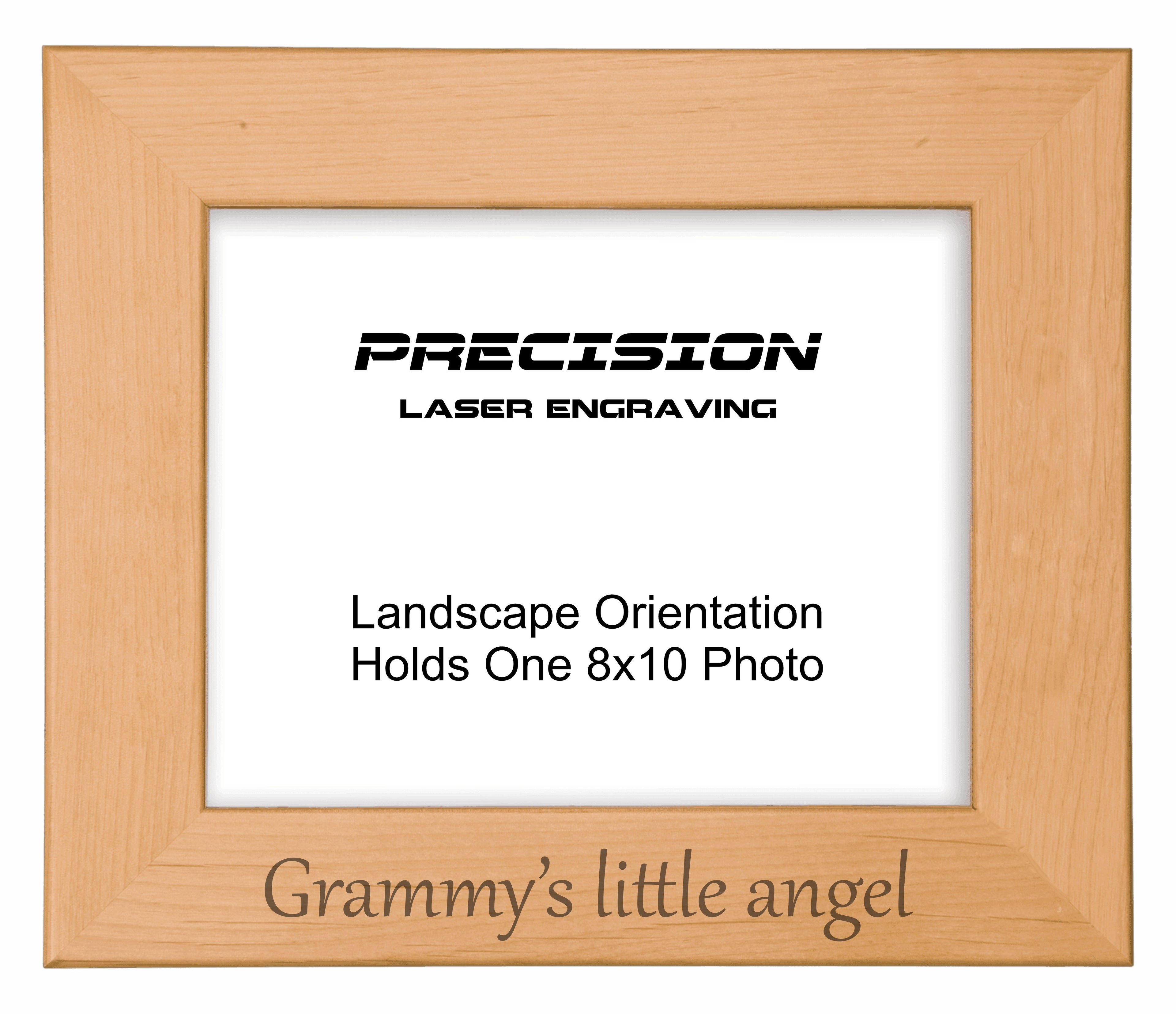 Grammy's Little Angel Picture Frame, Engraved Natural Wood Photo Frame, 4x6 5x7 8x10
