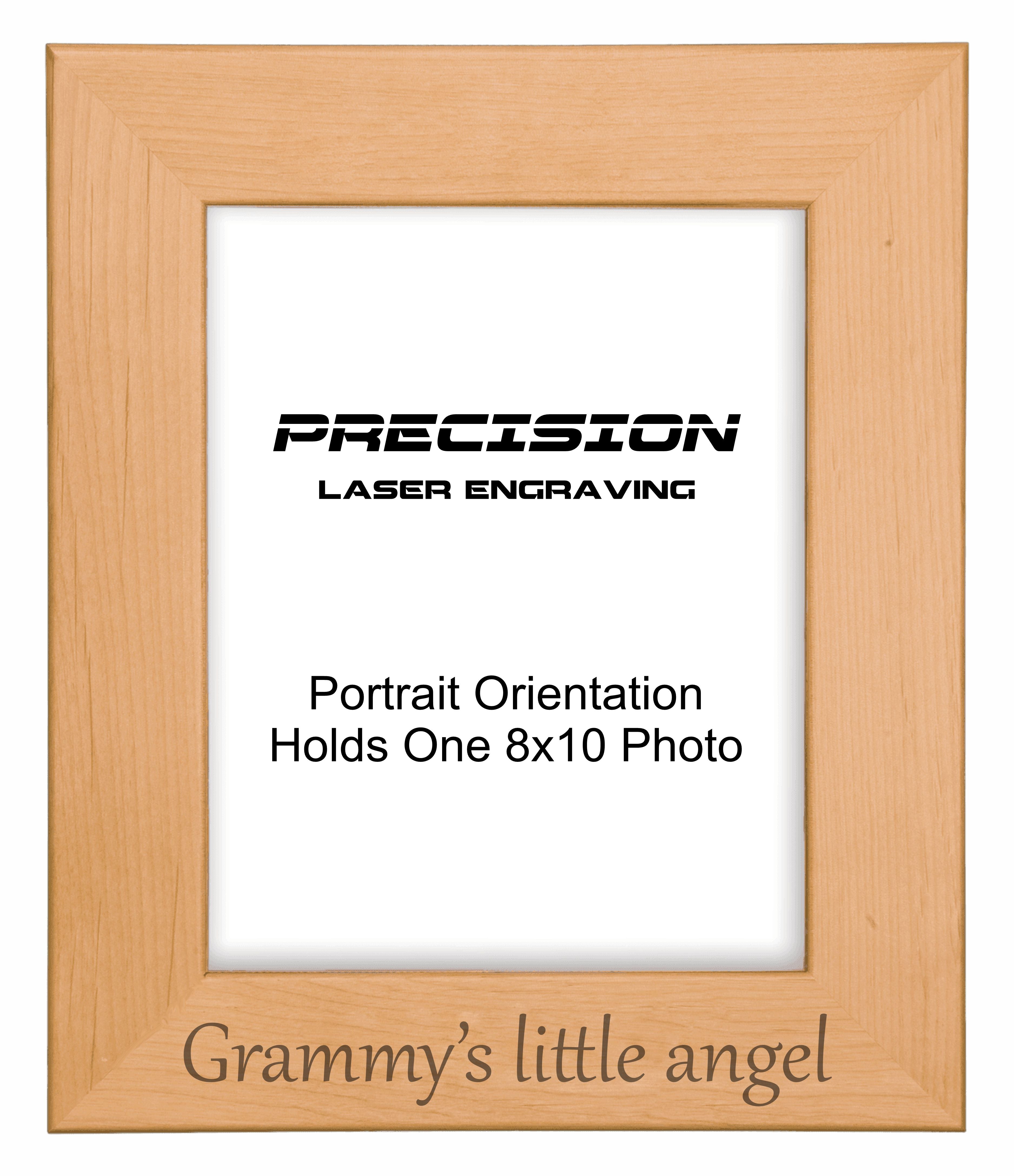 Grammy's Little Angel Picture Frame, Engraved Natural Wood Photo Frame, 4x6 5x7 8x10