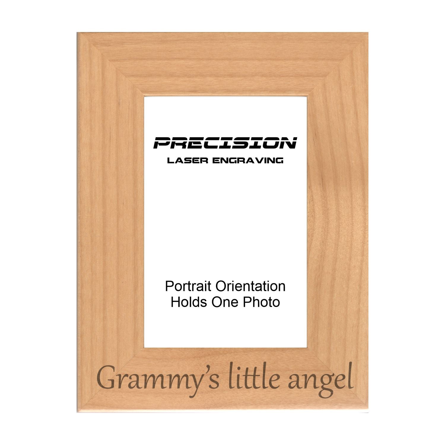 Grammy's Little Angel Picture Frame, Engraved Natural Wood Photo Frame, 4x6 5x7 8x10