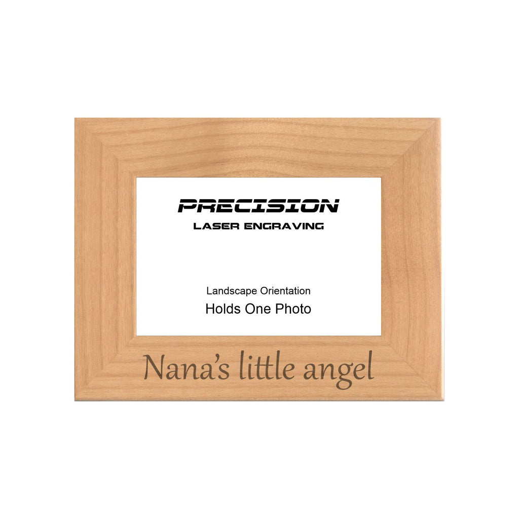 Nana's Little Angel Picture Frame, Engraved Natural Wood Photo Frame, 4x6 5x7 8x10