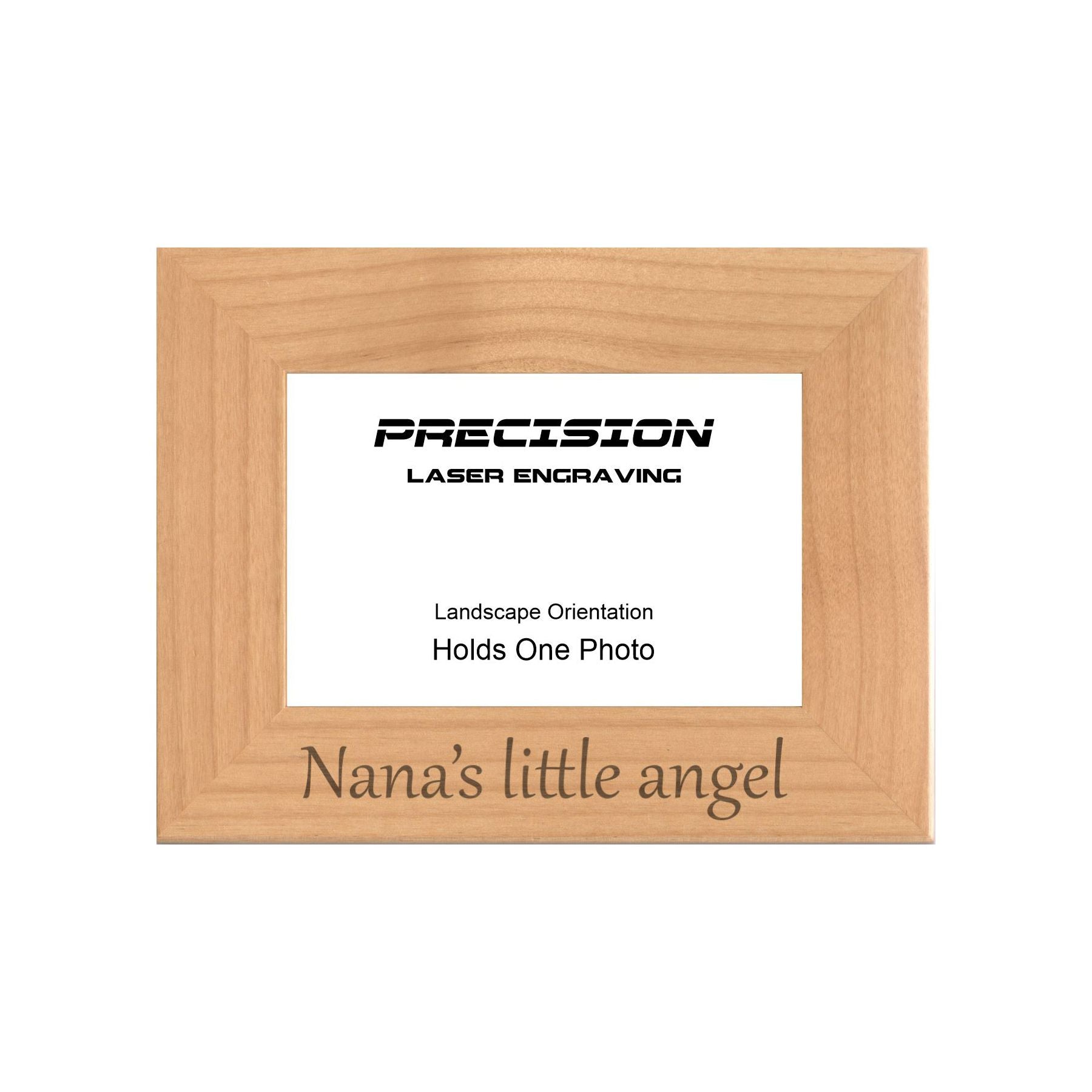 Nana's Little Angel Picture Frame, Engraved Natural Wood Photo Frame, 4x6 5x7 8x10