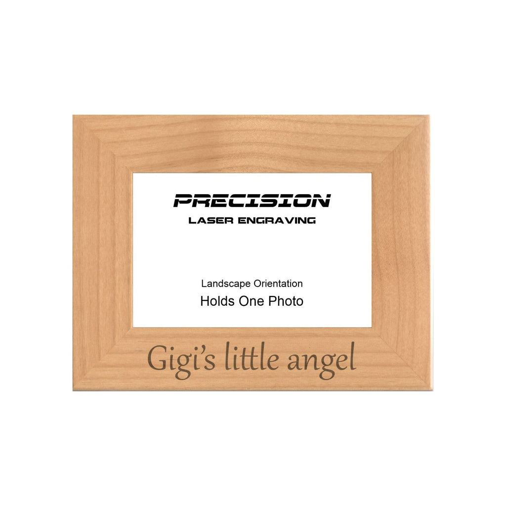 Gigi's Little Angel Picture Frame, Engraved Natural Wood Photo Frame, 4x6 5x7 8x10