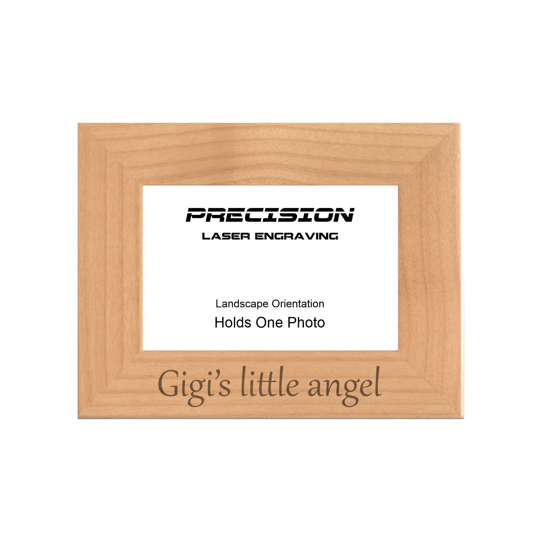 Gigi's Little Angel Picture Frame, Engraved Natural Wood Photo Frame, 4x6 5x7 8x10