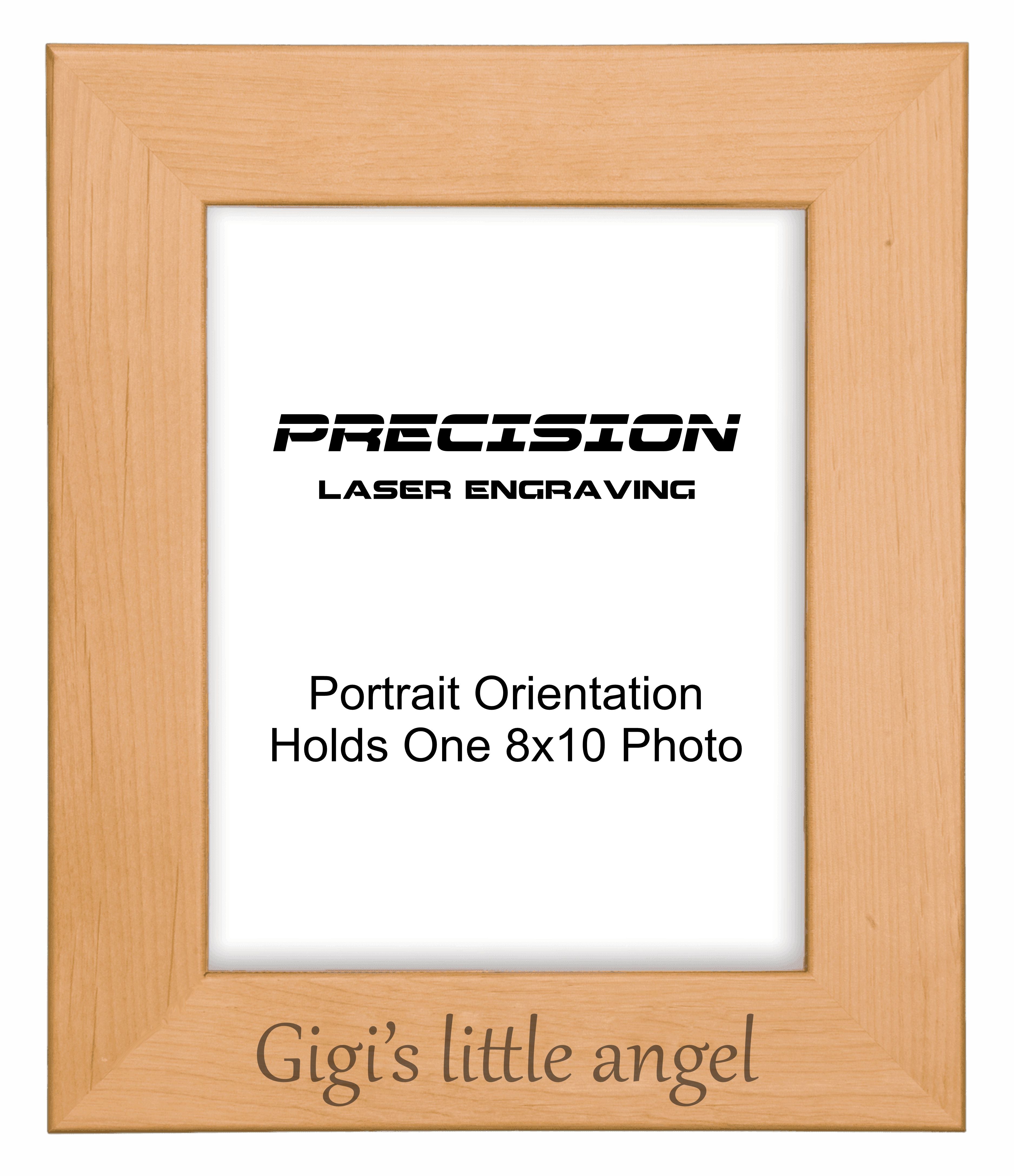 Gigi's Little Angel Picture Frame, Engraved Natural Wood Photo Frame, 4x6 5x7 8x10