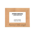 Nanny's Little Angel Picture Frame, Engraved Natural Wood Photo Frame, 4x6 5x7 8x10