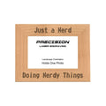 Just a Nerd Doing Nerdy Things Picture Frame, Engraved Natural Wood Photo Frame, 4x6 5x7 8x10, Funny Gifts