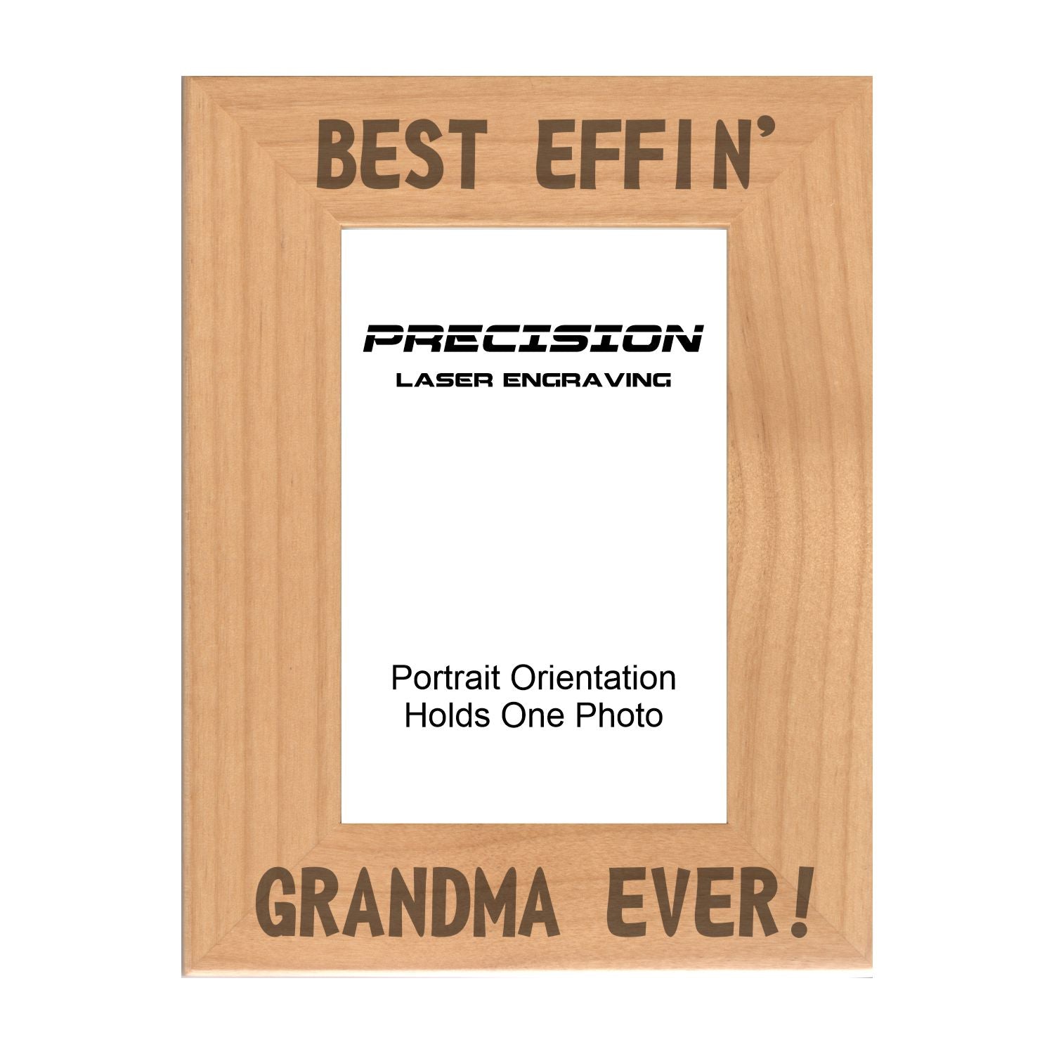 Best Effin Grandma Ever Picture Frame, Engraved Natural Wood Photo Frame, 4x6 5x7 8x10, Funny Gifts