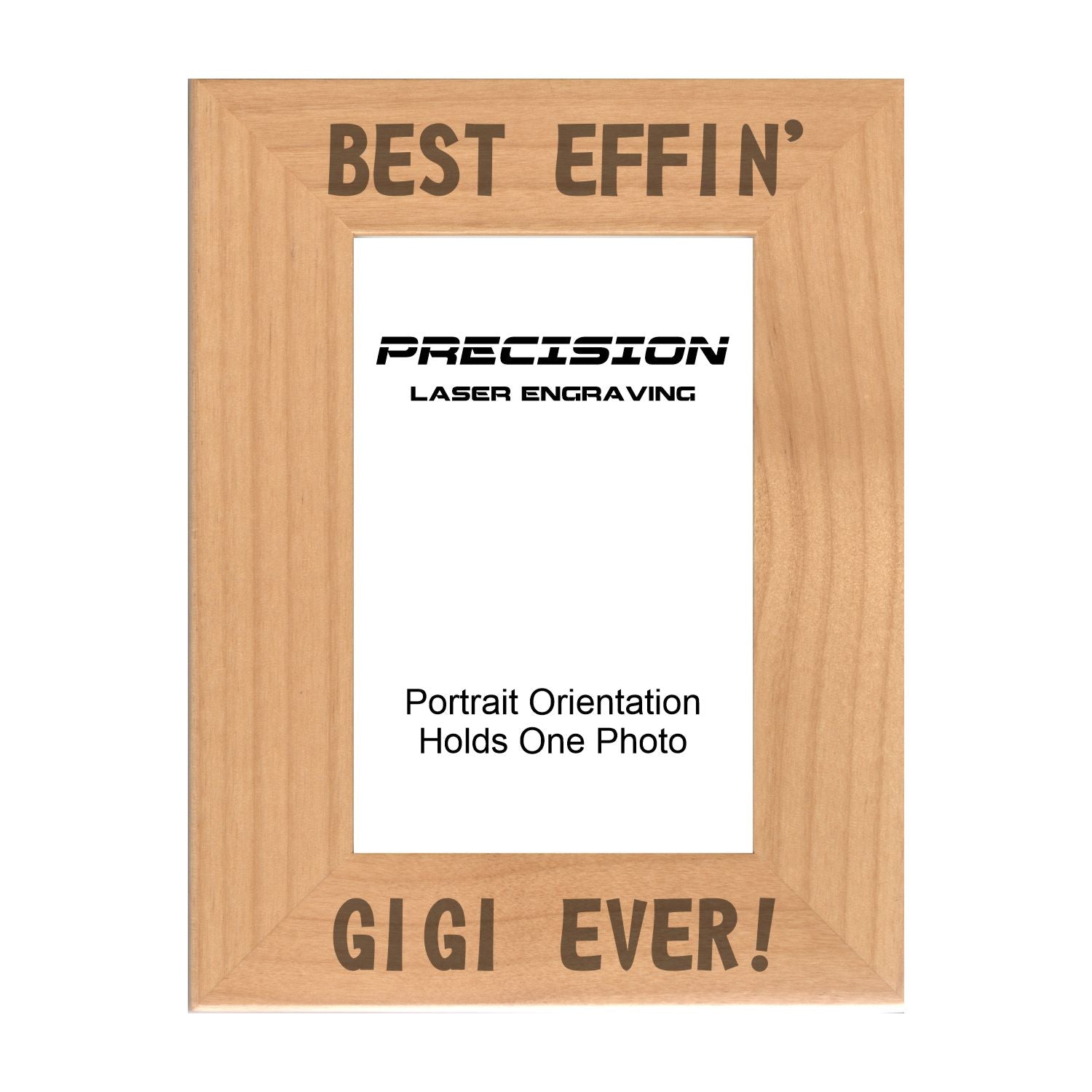 Best Effin Gigi Ever Picture Frame, Engraved Natural Wood Photo Frame, 4x6 5x7 8x10, Funny Gifts