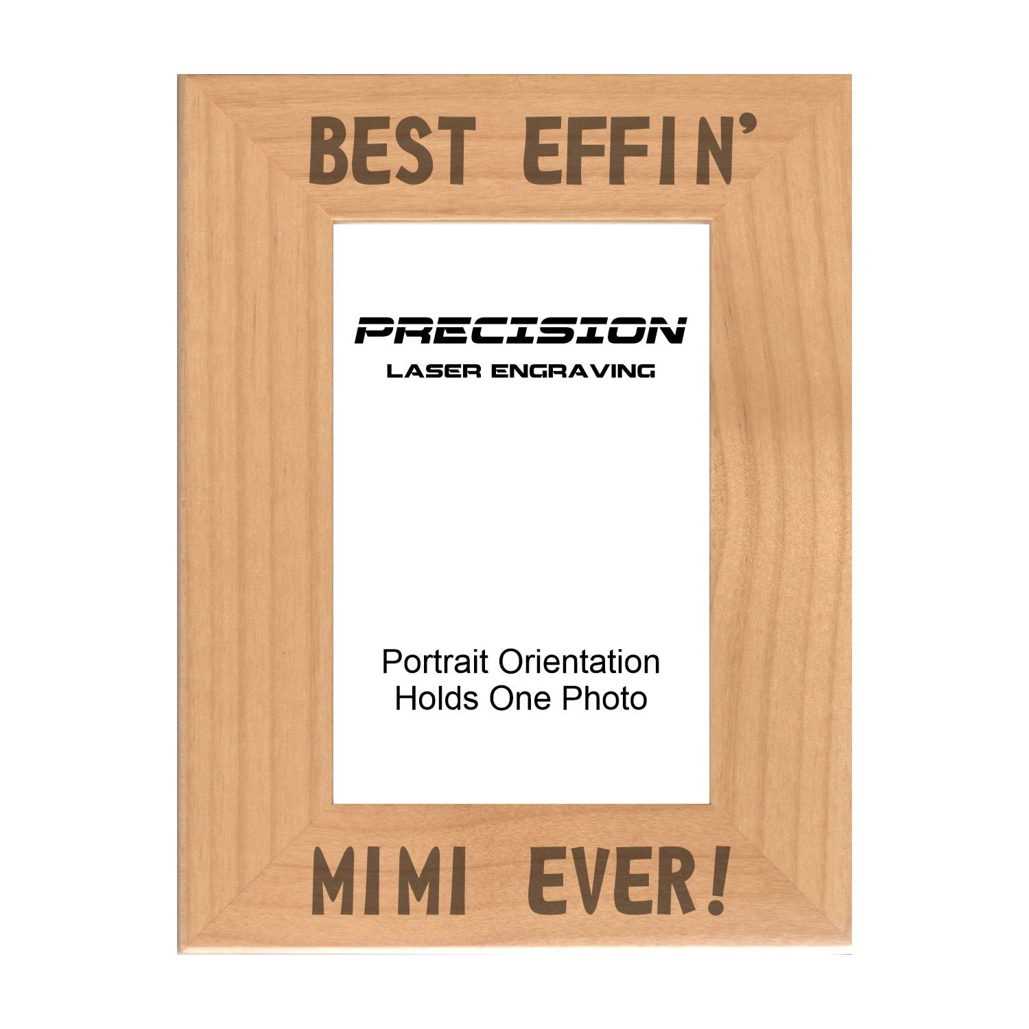 Best Effin Mimi Ever Picture Frame, Engraved Natural Wood Photo Frame, 4x6 5x7 8x10, Funny Gifts