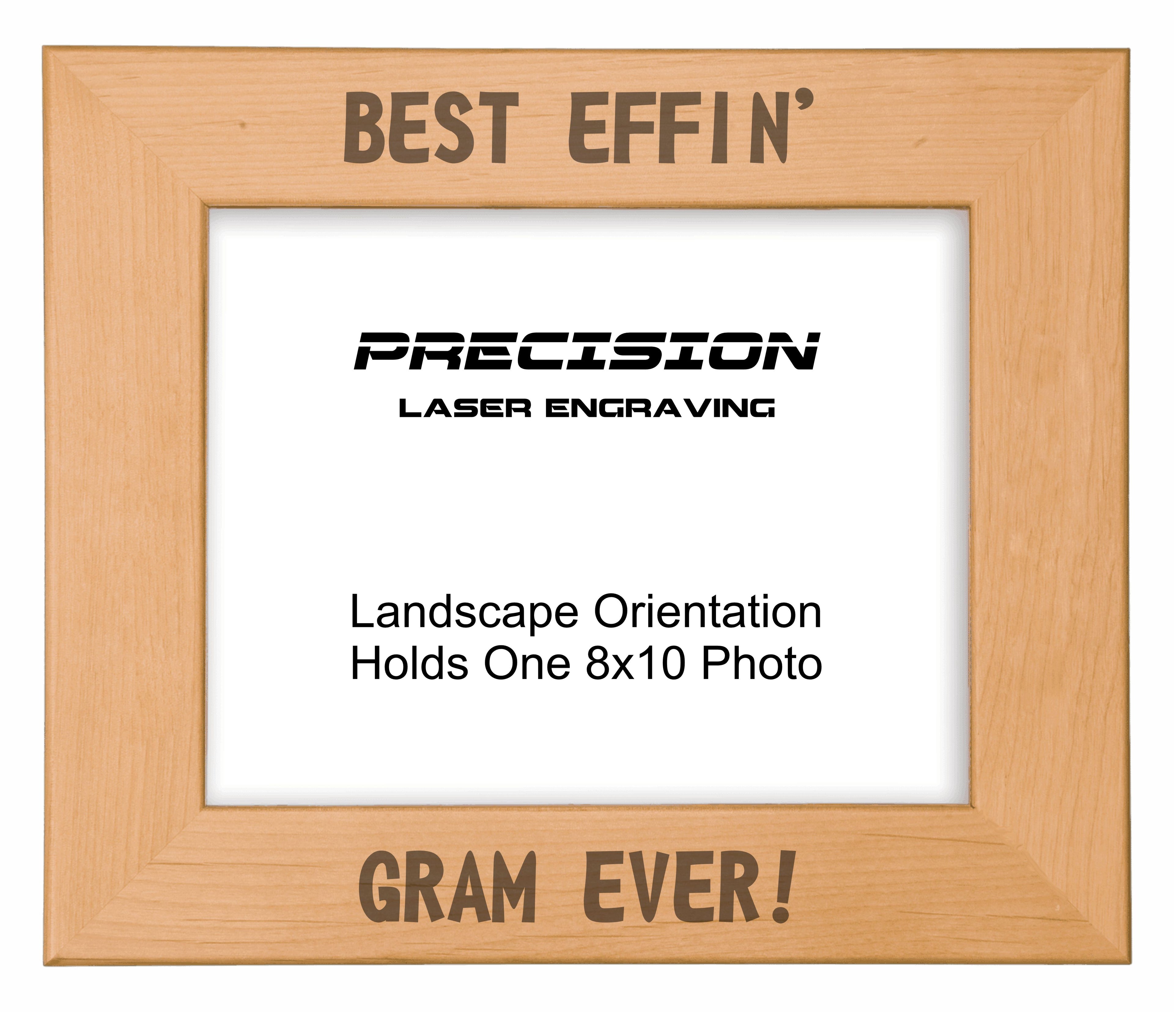 Best Effin Gram Ever Picture Frame, Engraved Natural Wood Photo Frame, 4x6 5x7 8x10, Funny Gifts