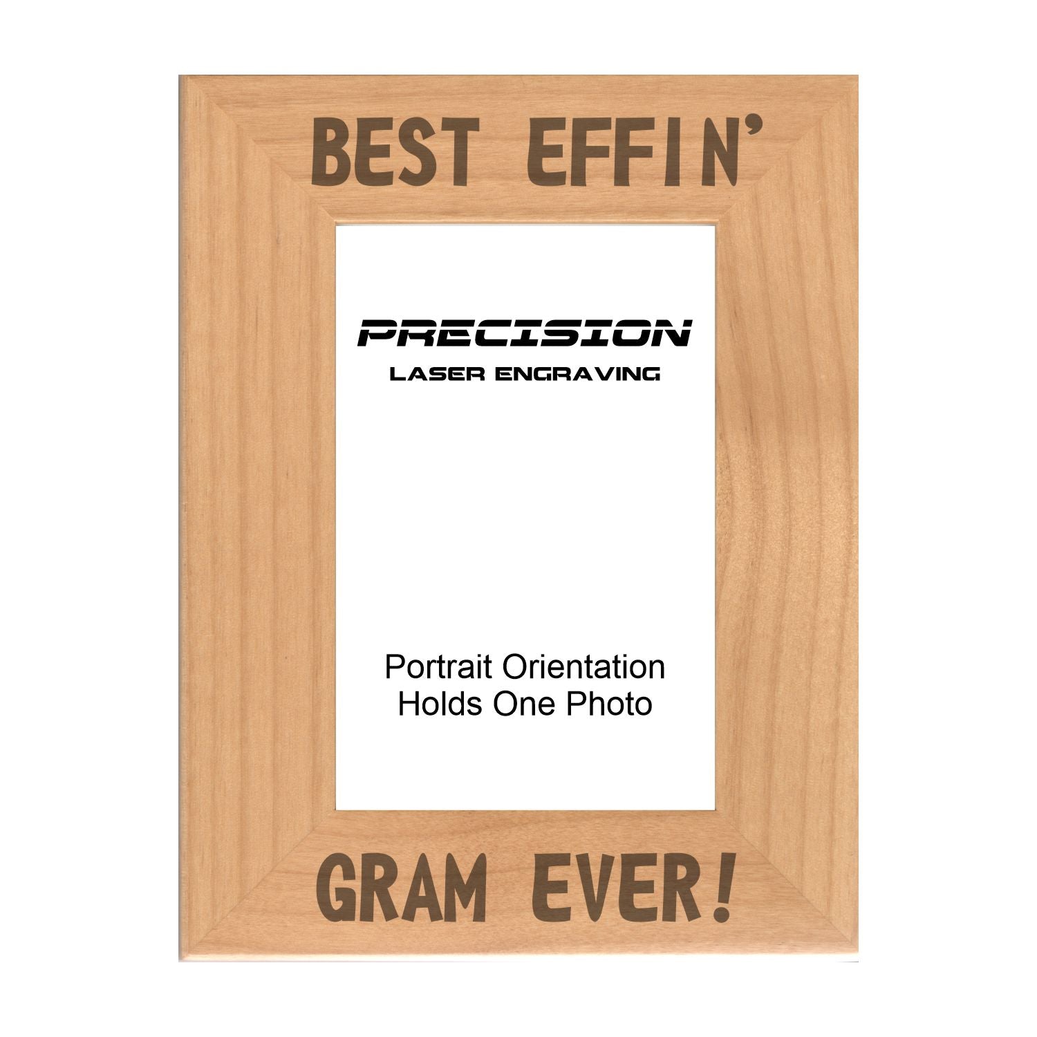 Best Effin Gram Ever Picture Frame, Engraved Natural Wood Photo Frame, 4x6 5x7 8x10, Funny Gifts