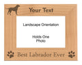 Personalized Best Labrador Ever Engraved Picture Frame, Natural Wood Photo Frame with Your Custom Text, 4x6 5x7 8x10