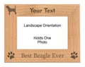 Personalized Best Beagle Ever Engraved Picture Frame, Natural Wood Photo Frame with Your Custom Text, 4x6 5x7 8x10