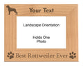 Personalized Best Rottweiler Ever Engraved Picture Frame, Natural Wood Photo Frame with Your Custom Text, 4x6 5x7 8x10