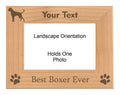 Personalized Best Boxer Ever Engraved Picture Frame, Natural Wood Photo Frame with Your Custom Text, 4x6 5x7 8x10
