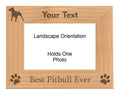 Personalized Best Pitbull Ever Engraved Picture Frame, Natural Wood Photo Frame with Your Custom Text, 4x6 5x7 8x10