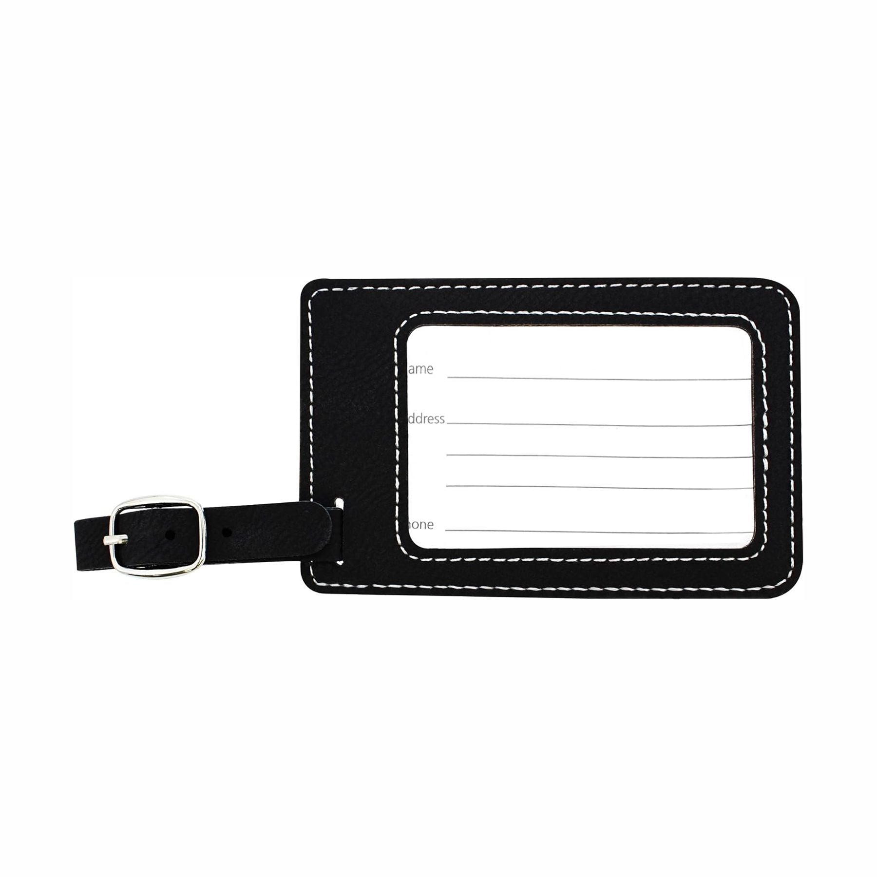 Personalized Engraved Leatherette Luggage Tags 2 pack, Custom Initials